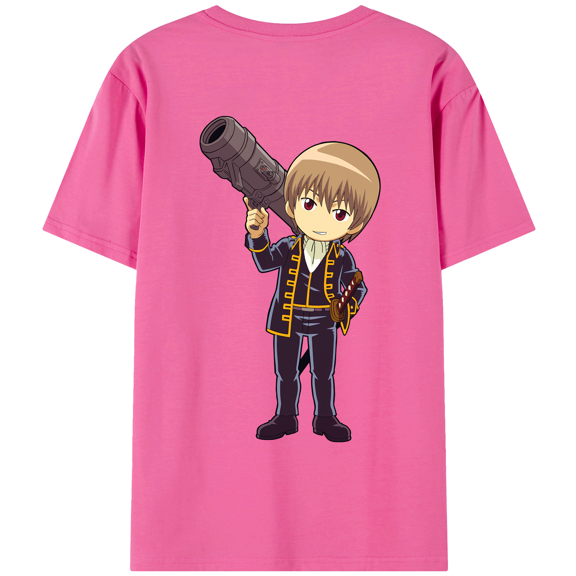 （画像用） ぎんたま 坂田銀時（さかたぎんとき） 神楽 志村新八（しむら しんぱち） GINTAMA Sakata Gintoki Kagura Shimura Shinpachi レディース半袖Tシャツ(バックプリント)